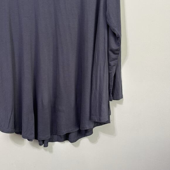 Lane Bryant Swing Tunic 14/16 Plus Blue Smock Neck Long Sleeve Soft Relaxed NEW - Picture 2 of 11